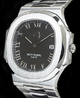 Patek Philippe Nautilus Stainless Watch 3710 Black Roman Dial